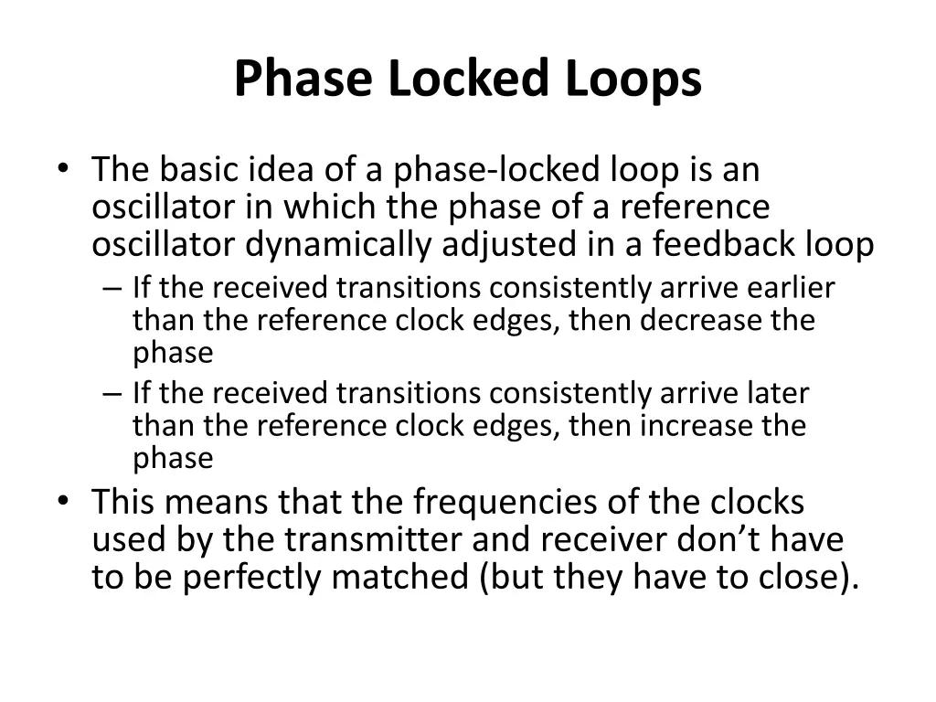 phase locked loops