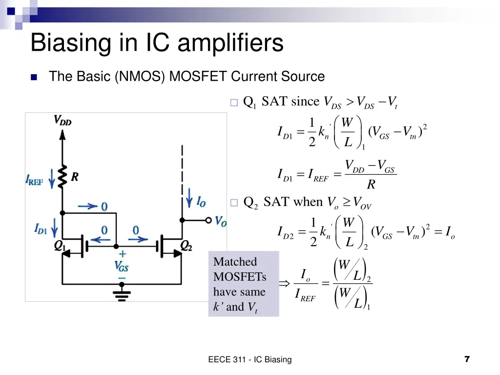 biasing in ic amplifiers