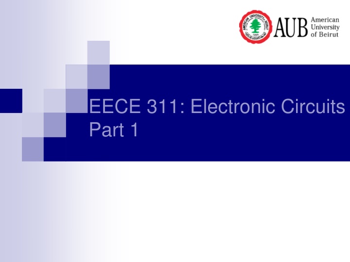 eece 311 electronic circuits part 1