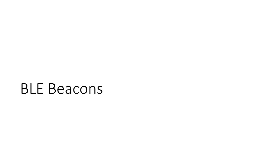 ble beacons