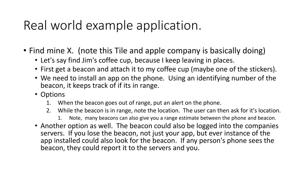real world example application