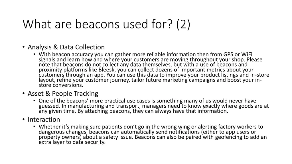 what are beacons used for 2