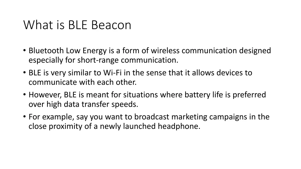 what is ble beacon