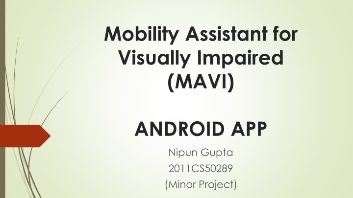 mobility assistant for visually impaired mavi