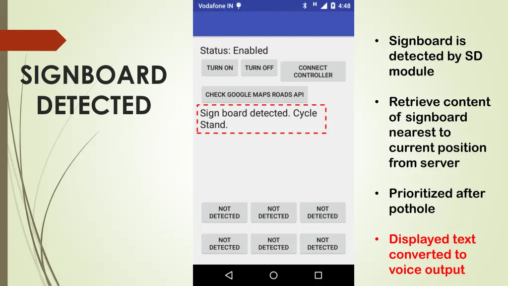 signboard is detected by sd module