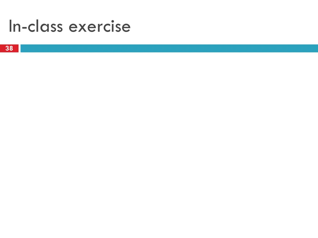 in class exercise