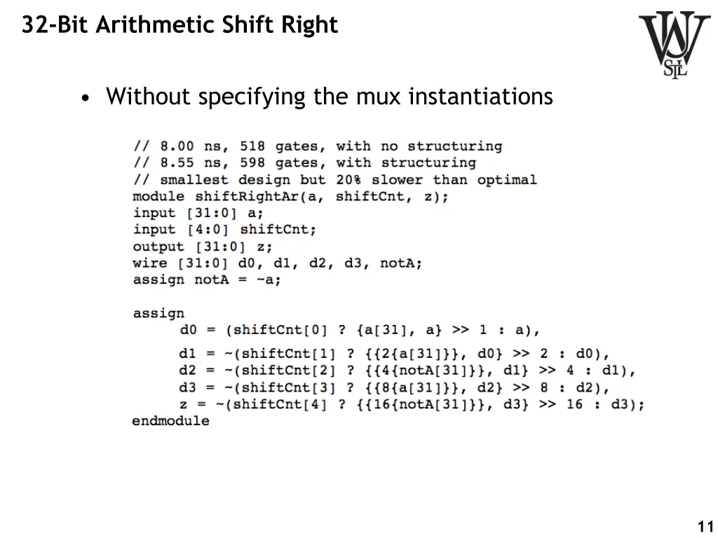 32 bit arithmetic shift right 2