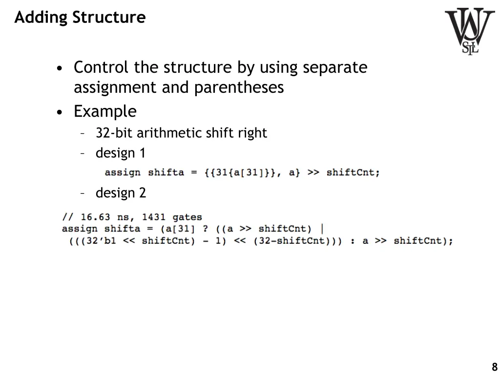 adding structure