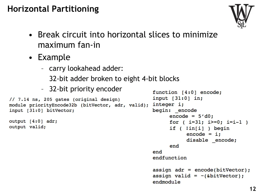 horizontal partitioning