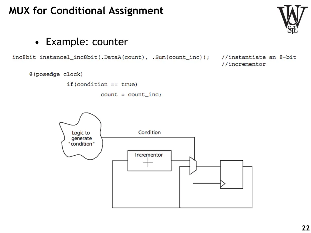 mux for conditional assignment 1