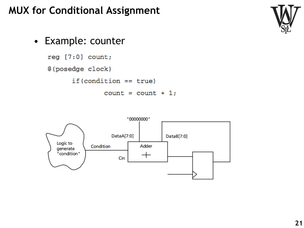 mux for conditional assignment