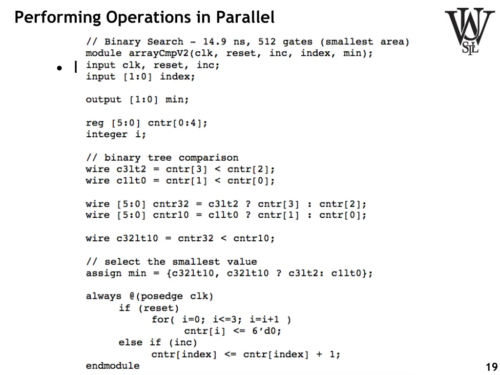performing operations in parallel 1