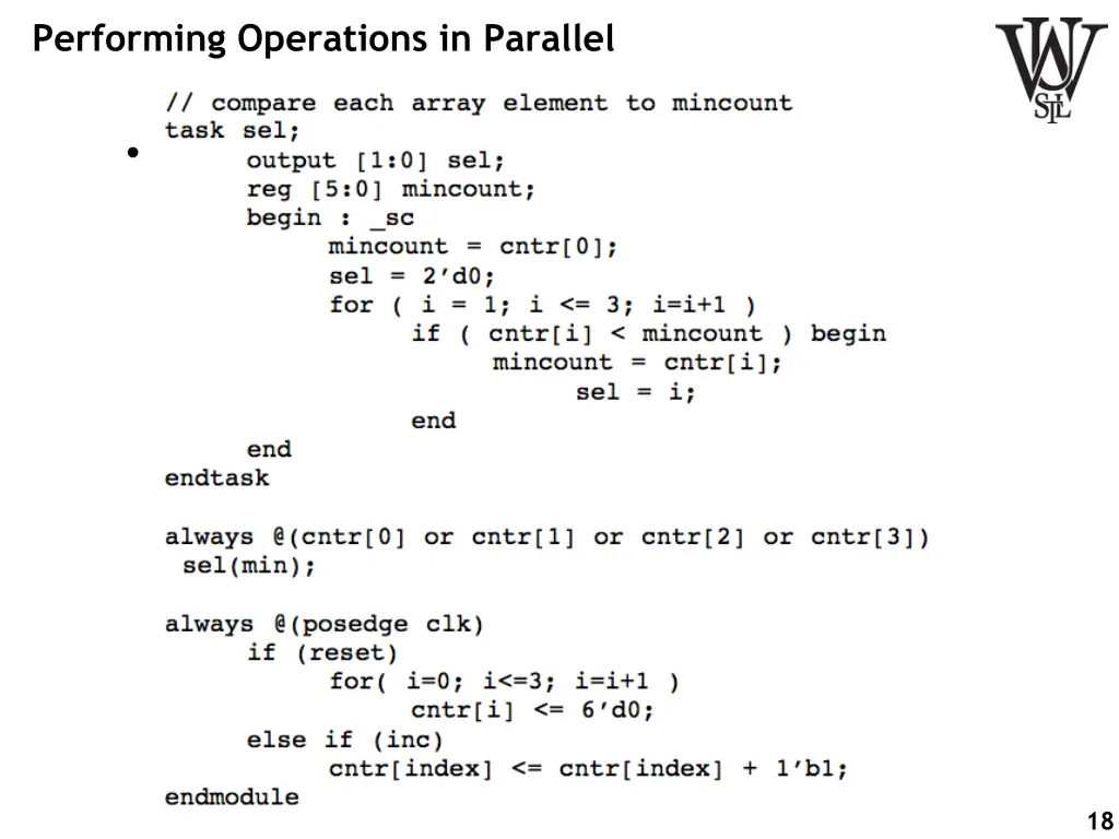 performing operations in parallel