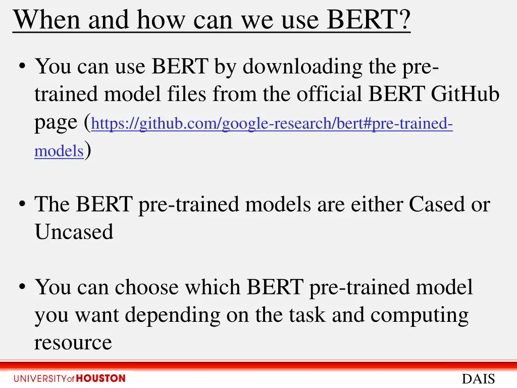 when and how can we use bert 2