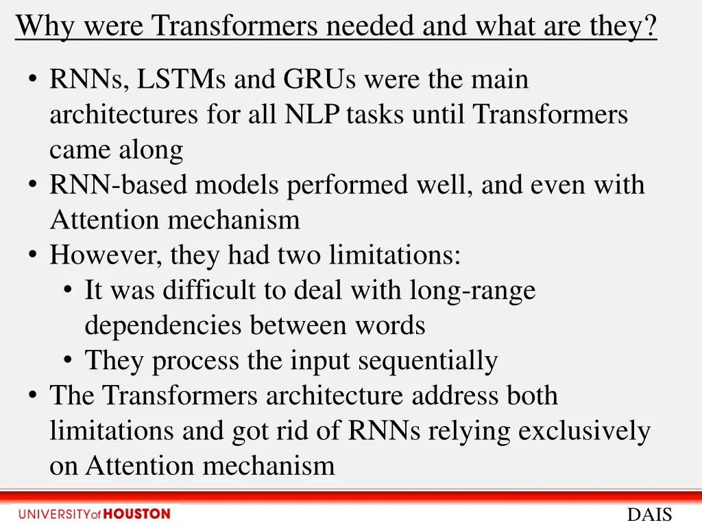why were transformers needed and what are they