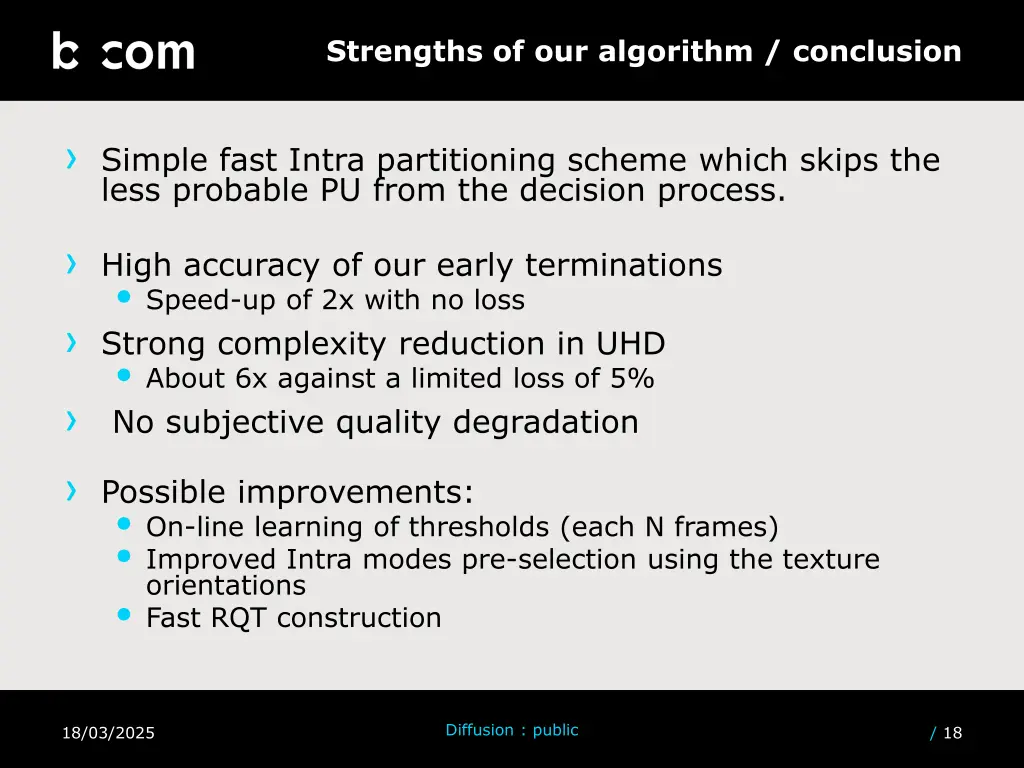 strengths of our algorithm conclusion