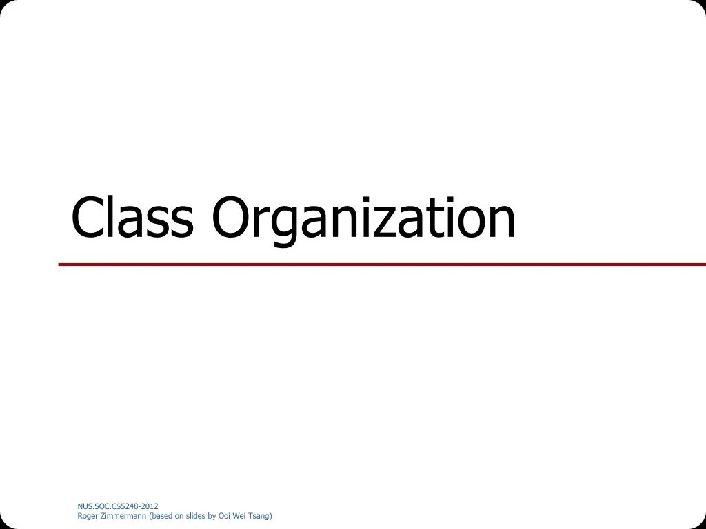 class organization