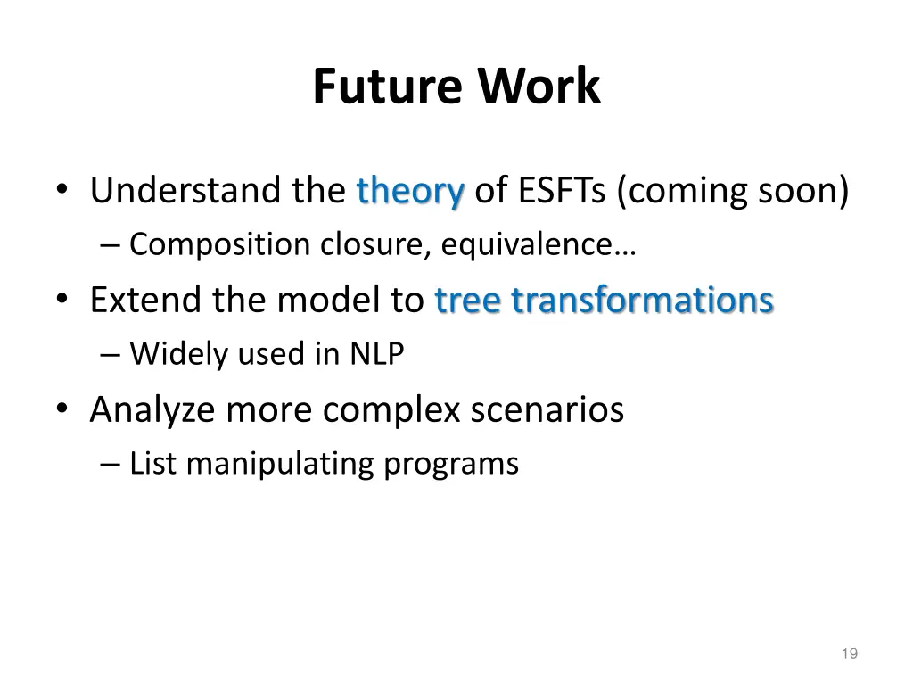 future work