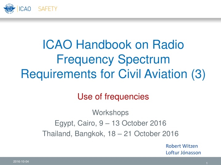 icao handbook on radio frequency spectrum