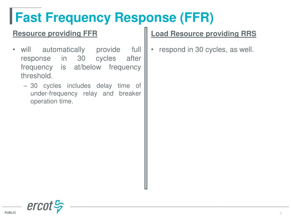 fast frequency response ffr 1