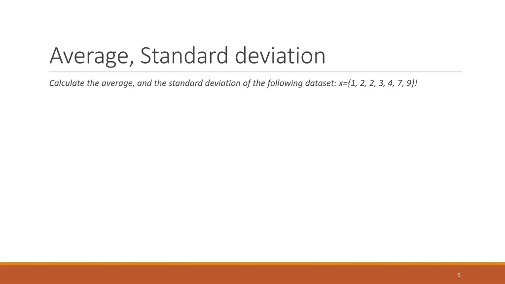 average standard deviation 1