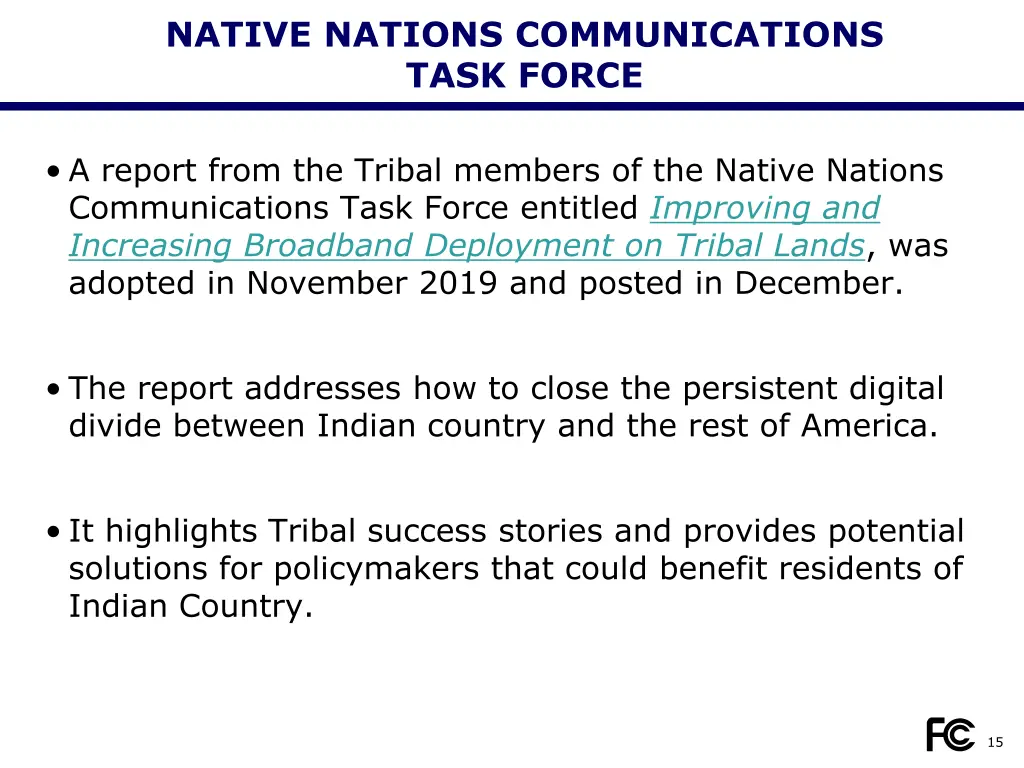 native nations communications task force 1