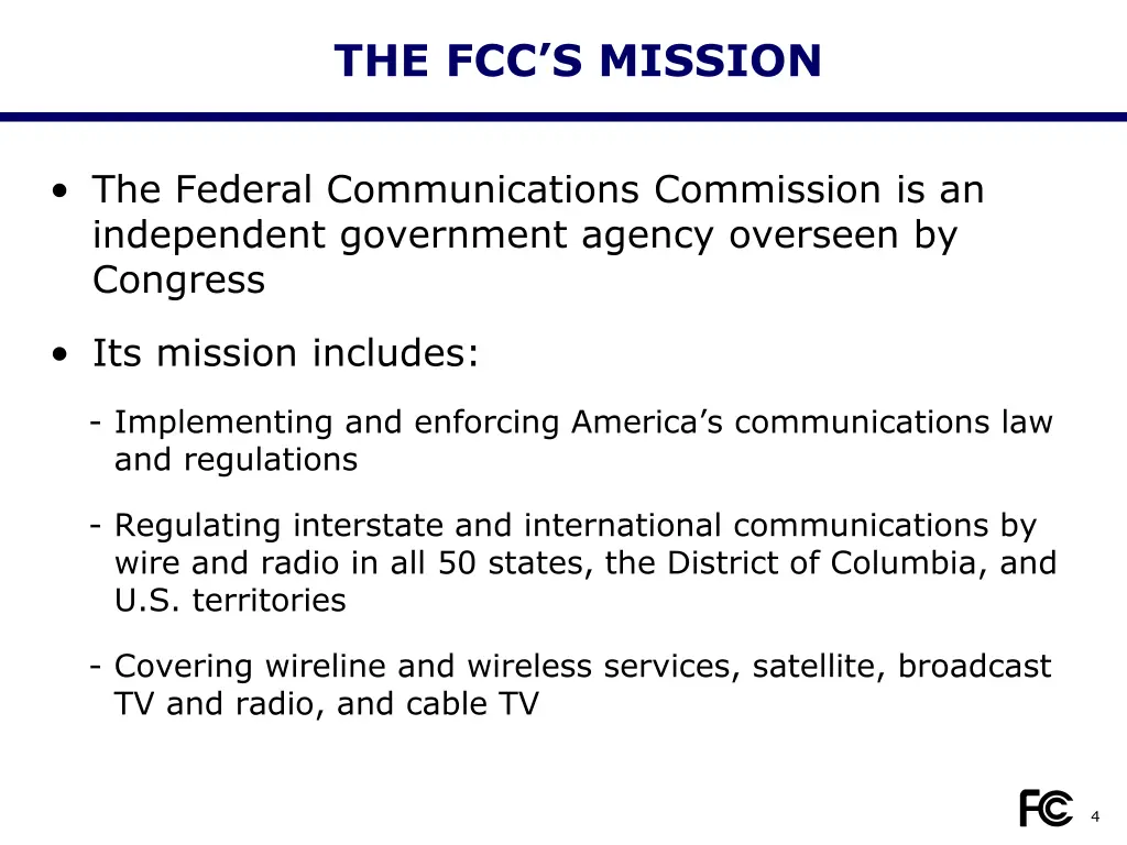 the fcc s mission
