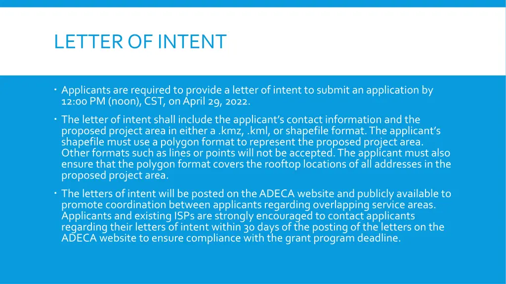 letter of intent