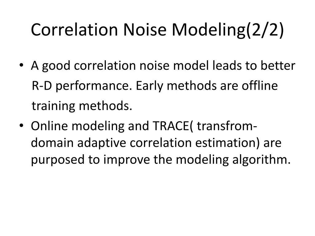 correlation noise modeling 2 2
