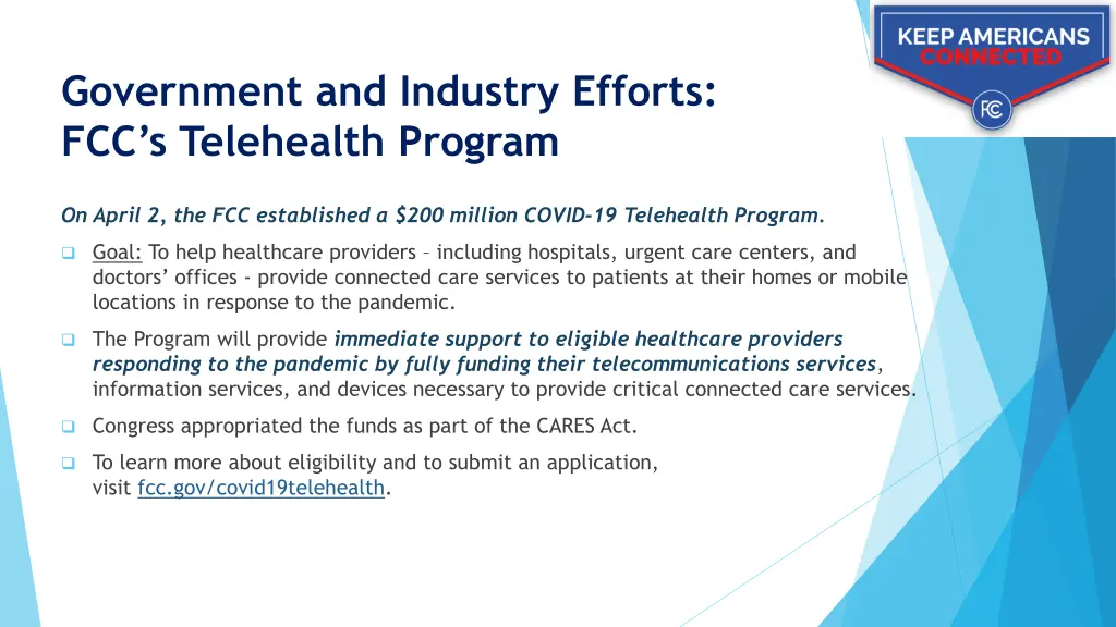 government and industry efforts fcc s telehealth