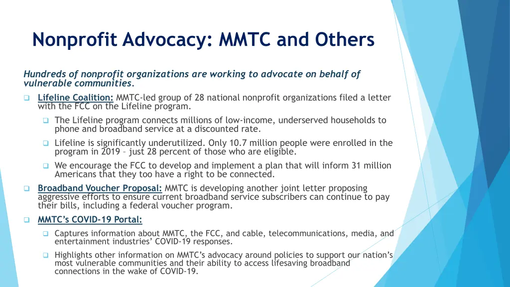 nonprofit advocacy mmtc and others