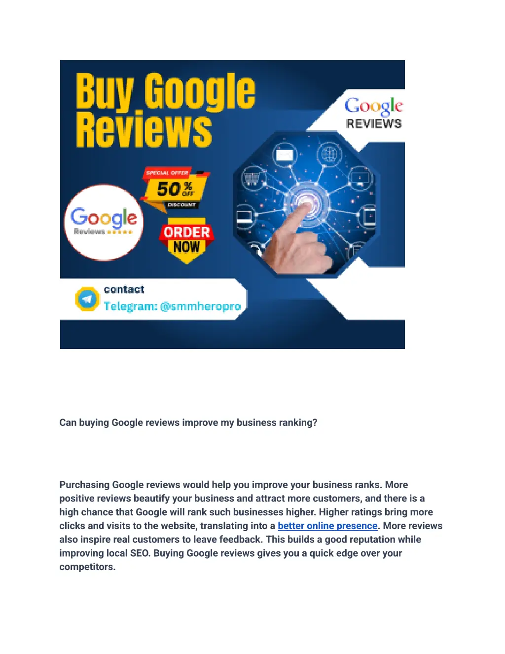 can buying google reviews improve my business