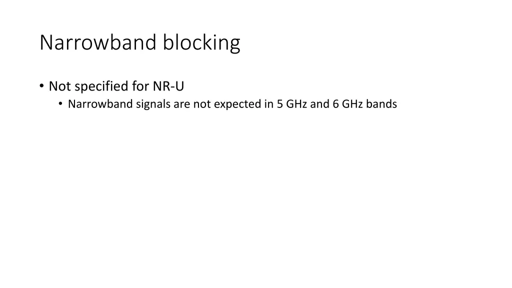 narrowband blocking