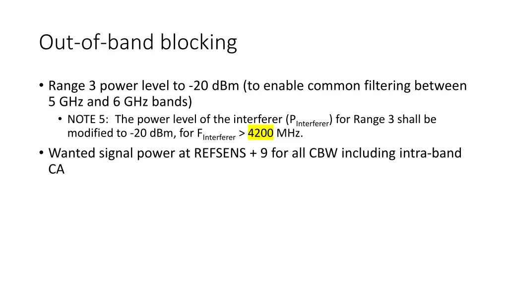 out of band blocking