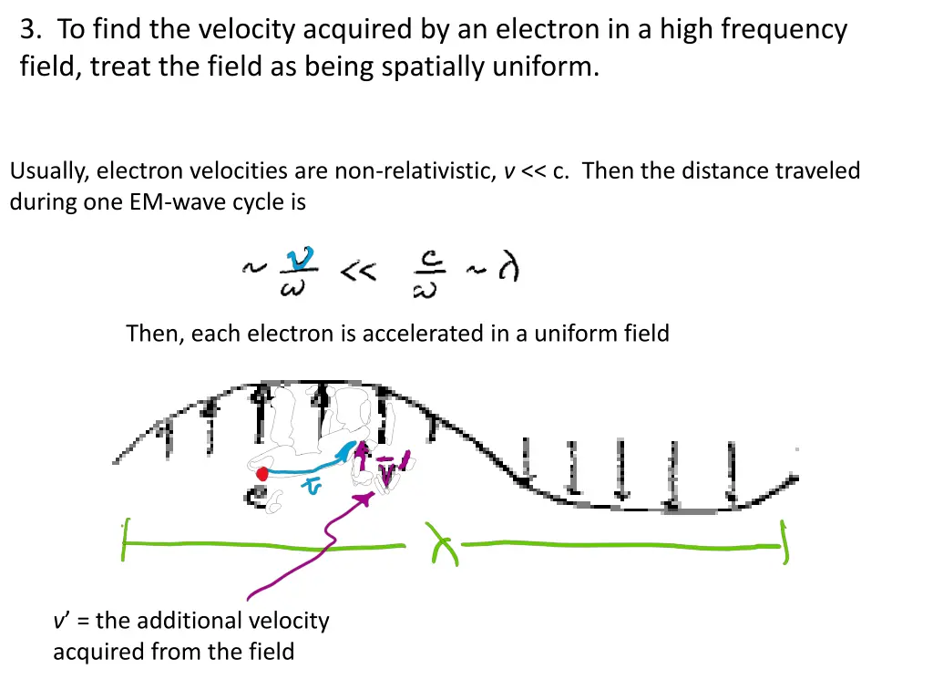 3 to find the velocity acquired by an electron