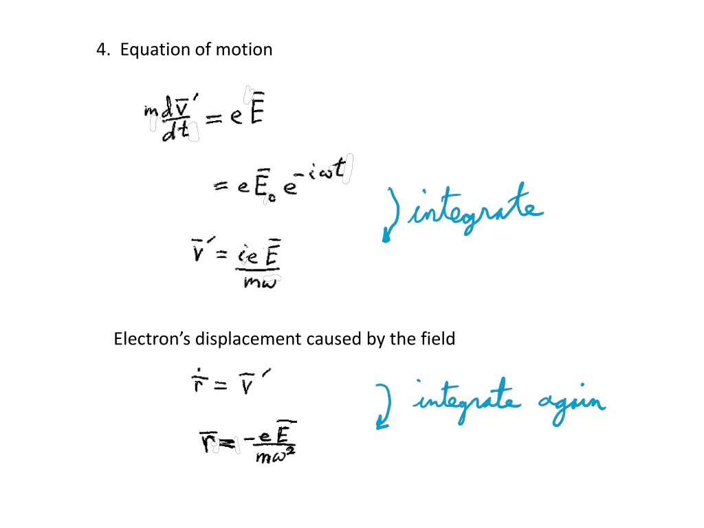 4 equation of motion