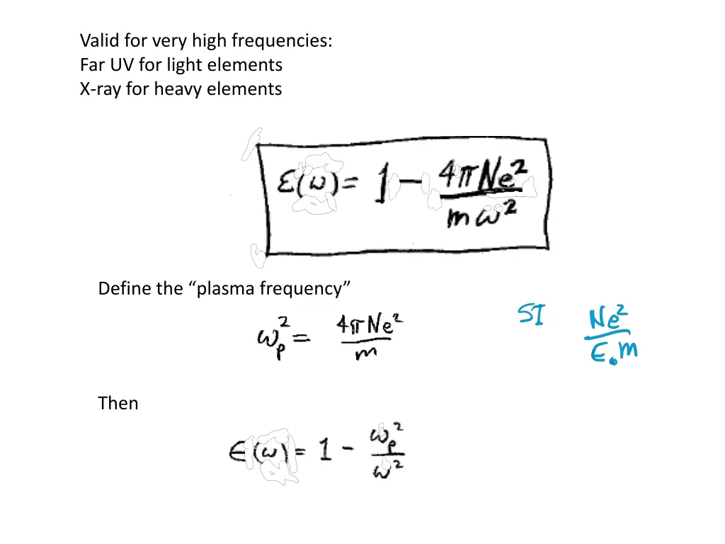 valid for very high frequencies far uv for light