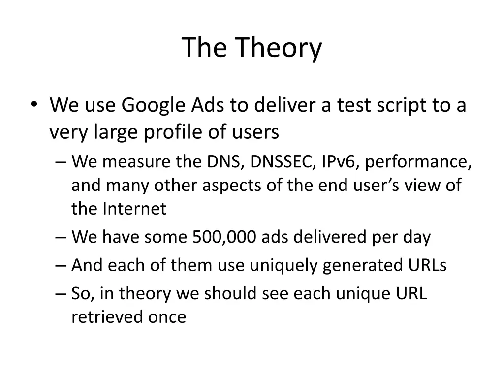 the theory