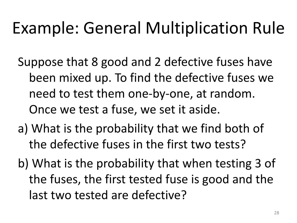 example general multiplication rule