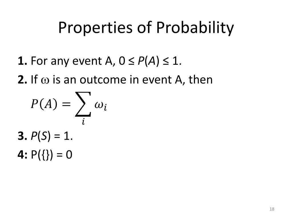 properties of probability