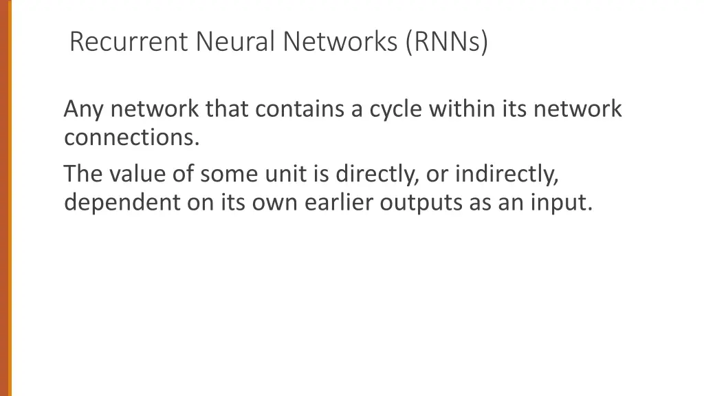 recurrent neural networks rnns