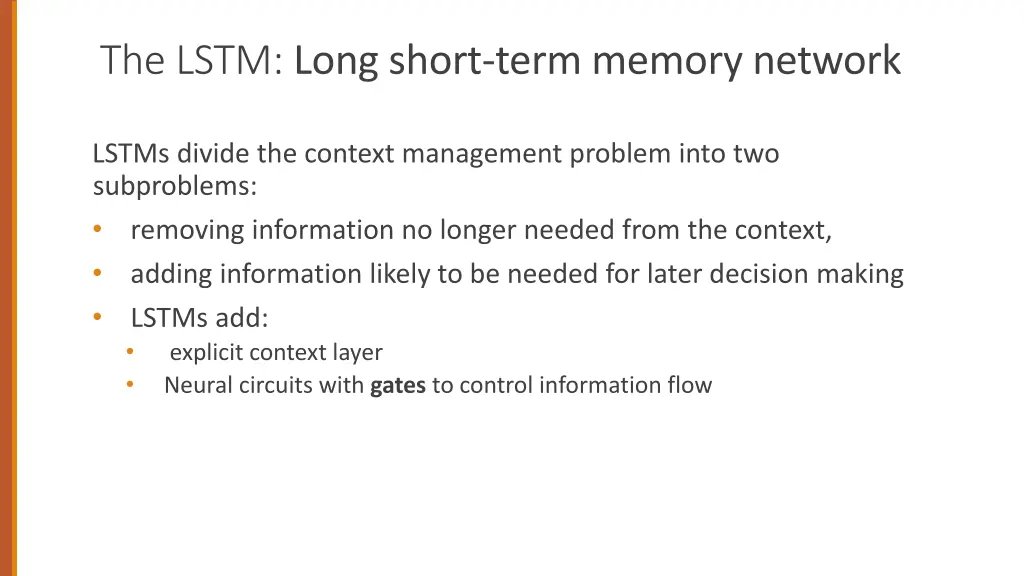 the lstm long short term memory network