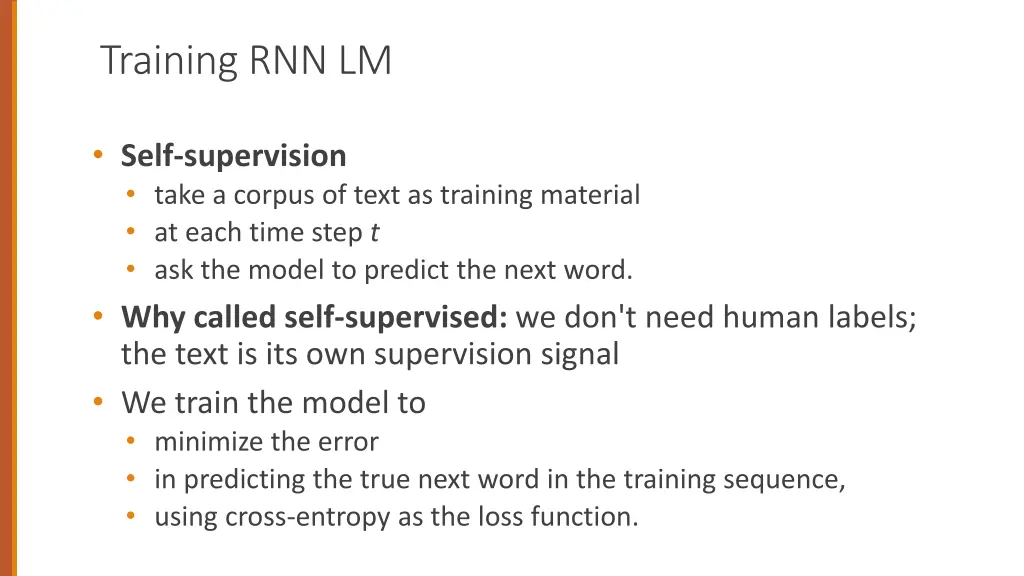 training rnn lm