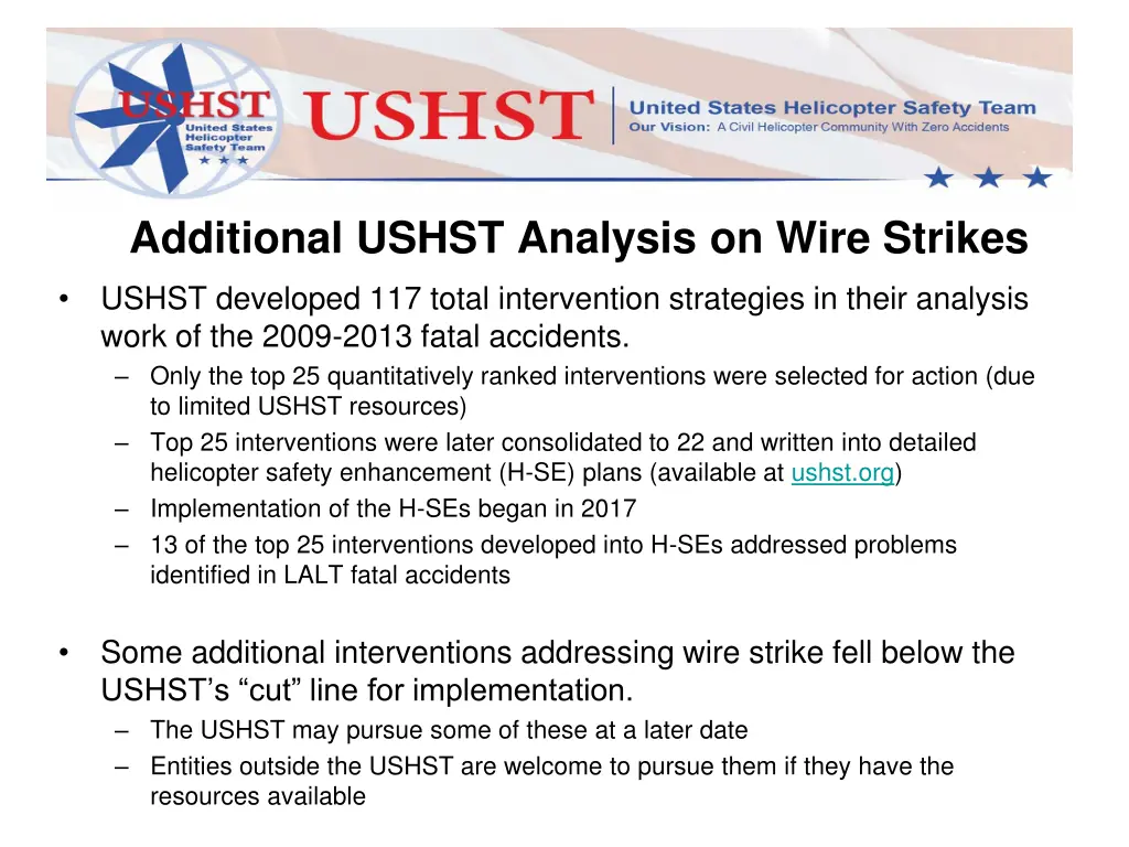 additional ushst analysis on wire strikes