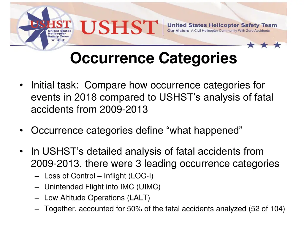 occurrence categories