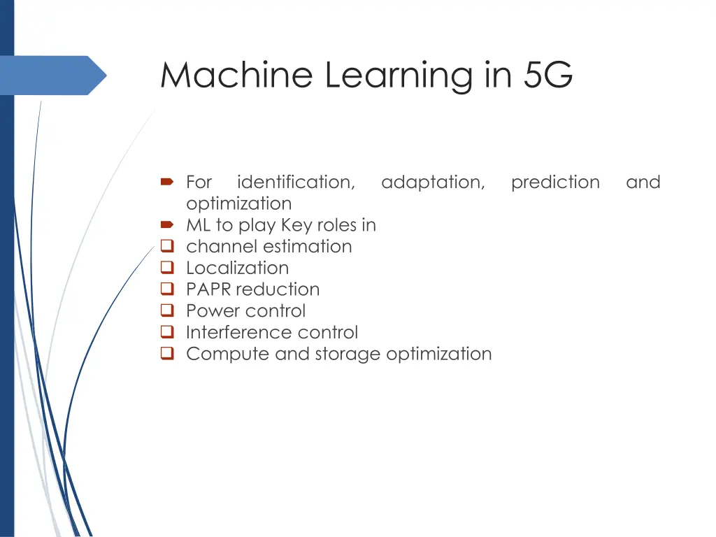 machine learning in 5g