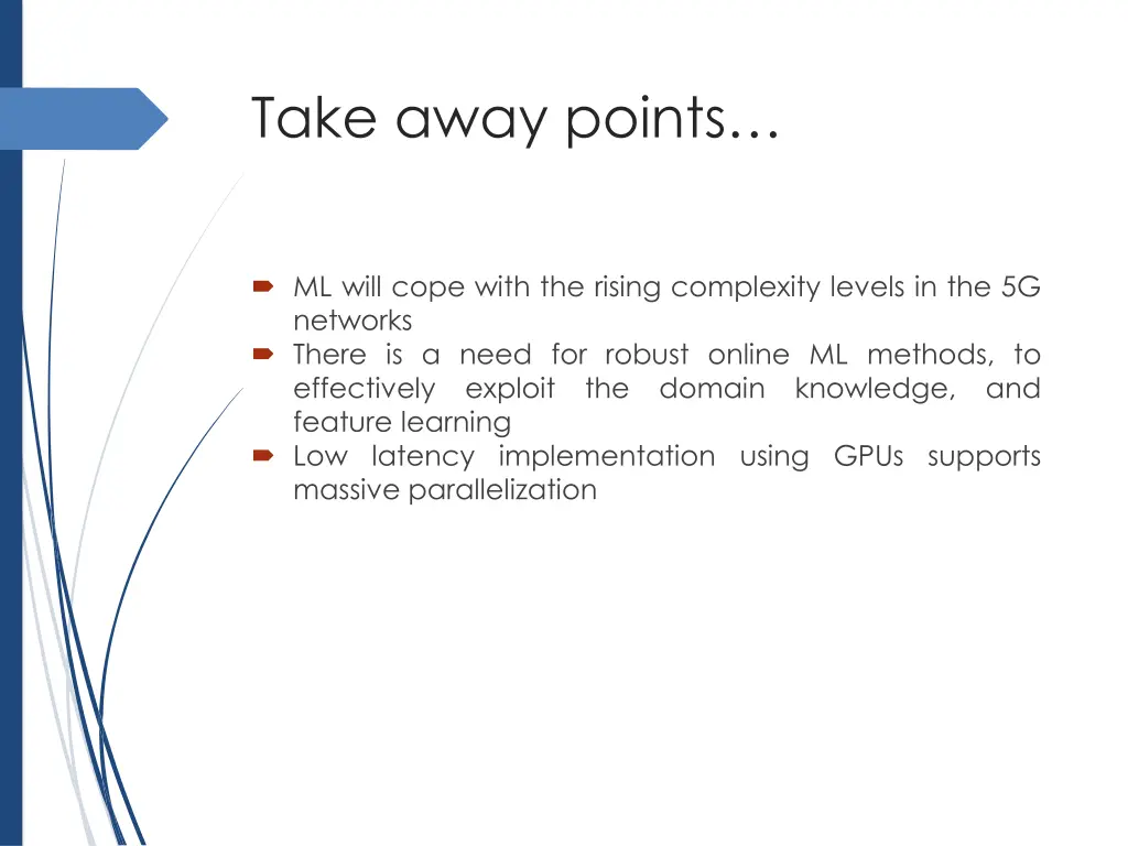 take away points