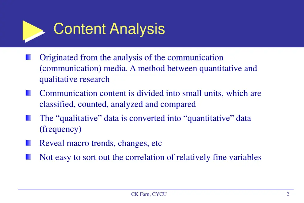 content analysis