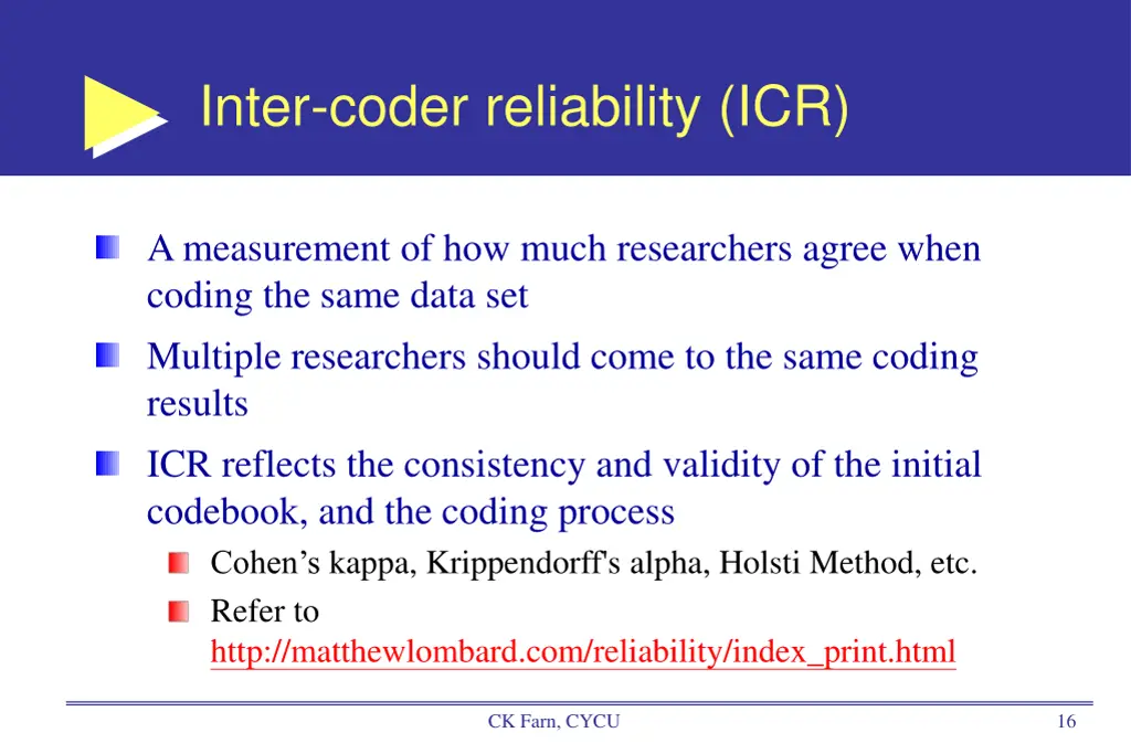 inter coder reliability icr