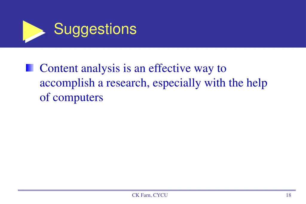 suggestions